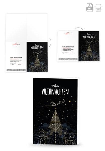 Frohe Weihnachten - Stadt Tannenbaum PDF
