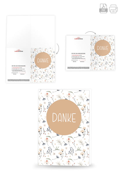 Danke - Blumen Weiß PDF