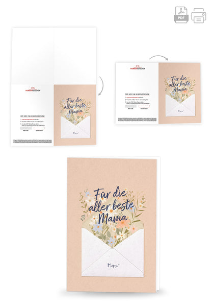 Aller beste Mama - Brief Blumen PDF