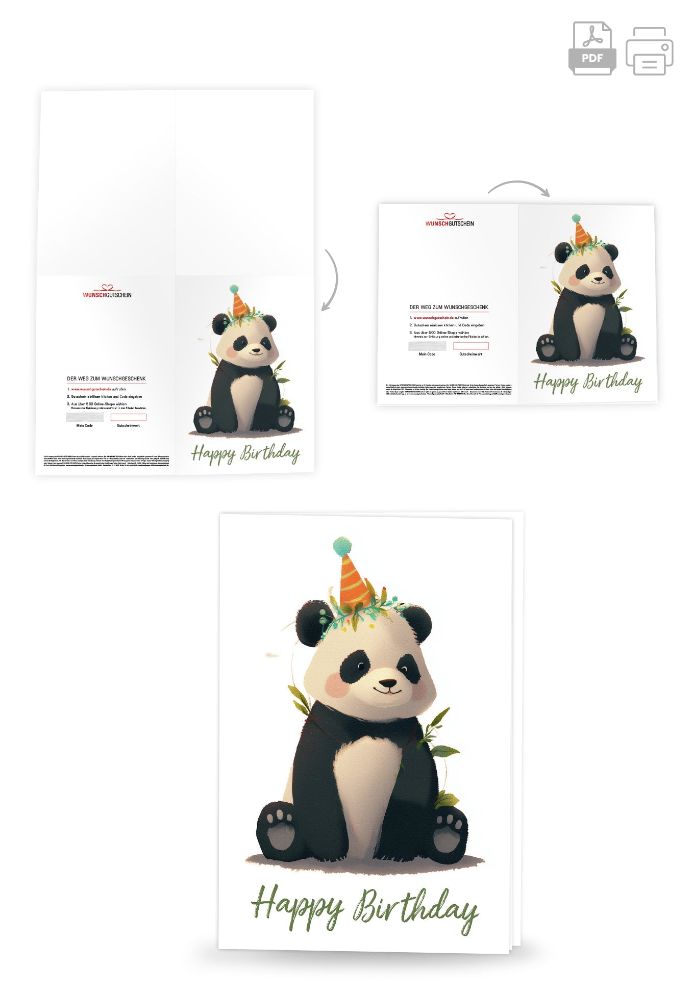 Happy Birthday - Panda PDF