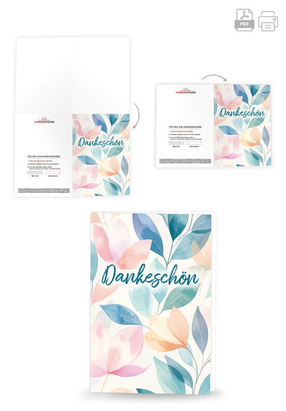 Dankeschön - Blätter Bunt PDF