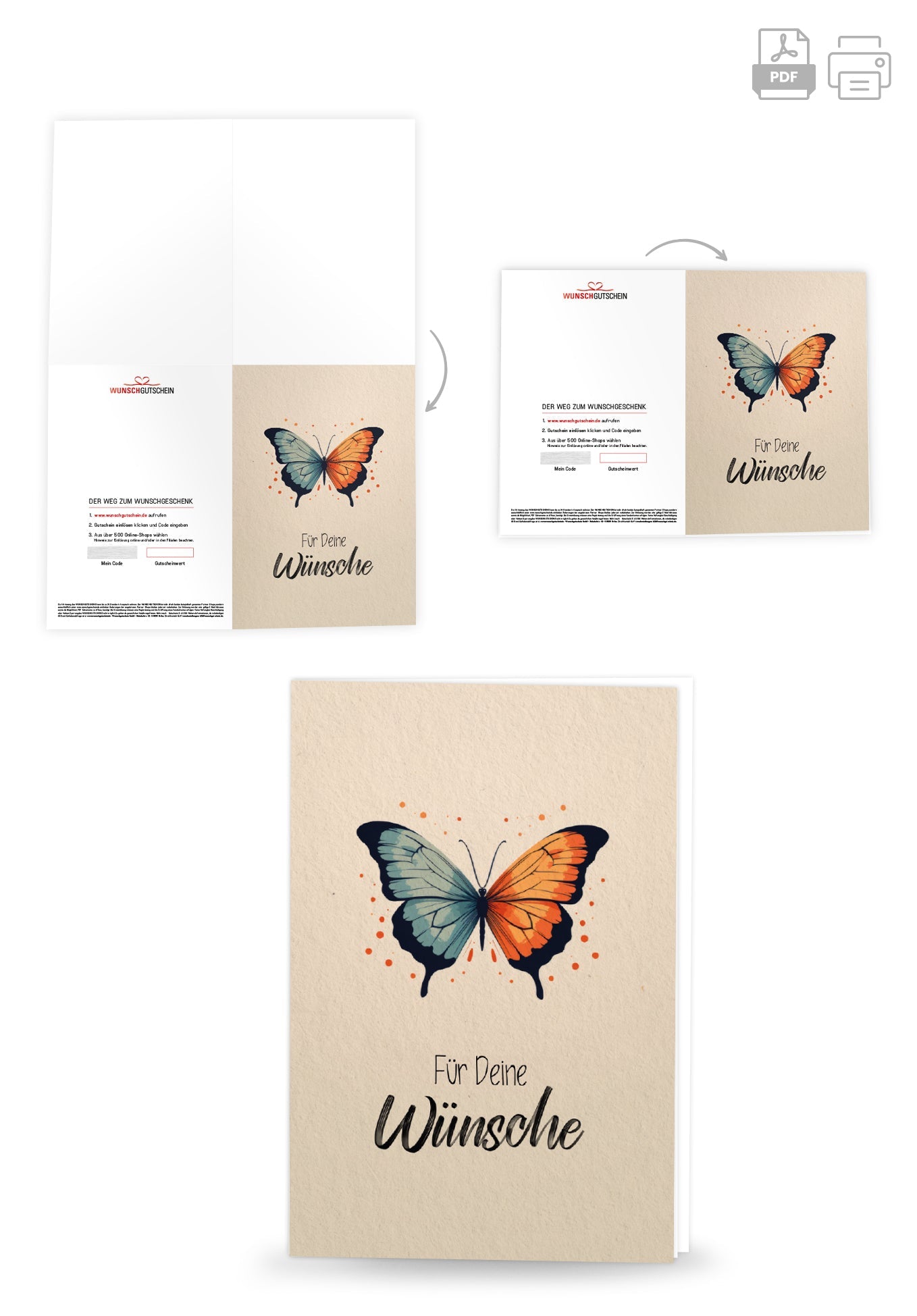 Für deine Wünsche - Schmetterling PDF