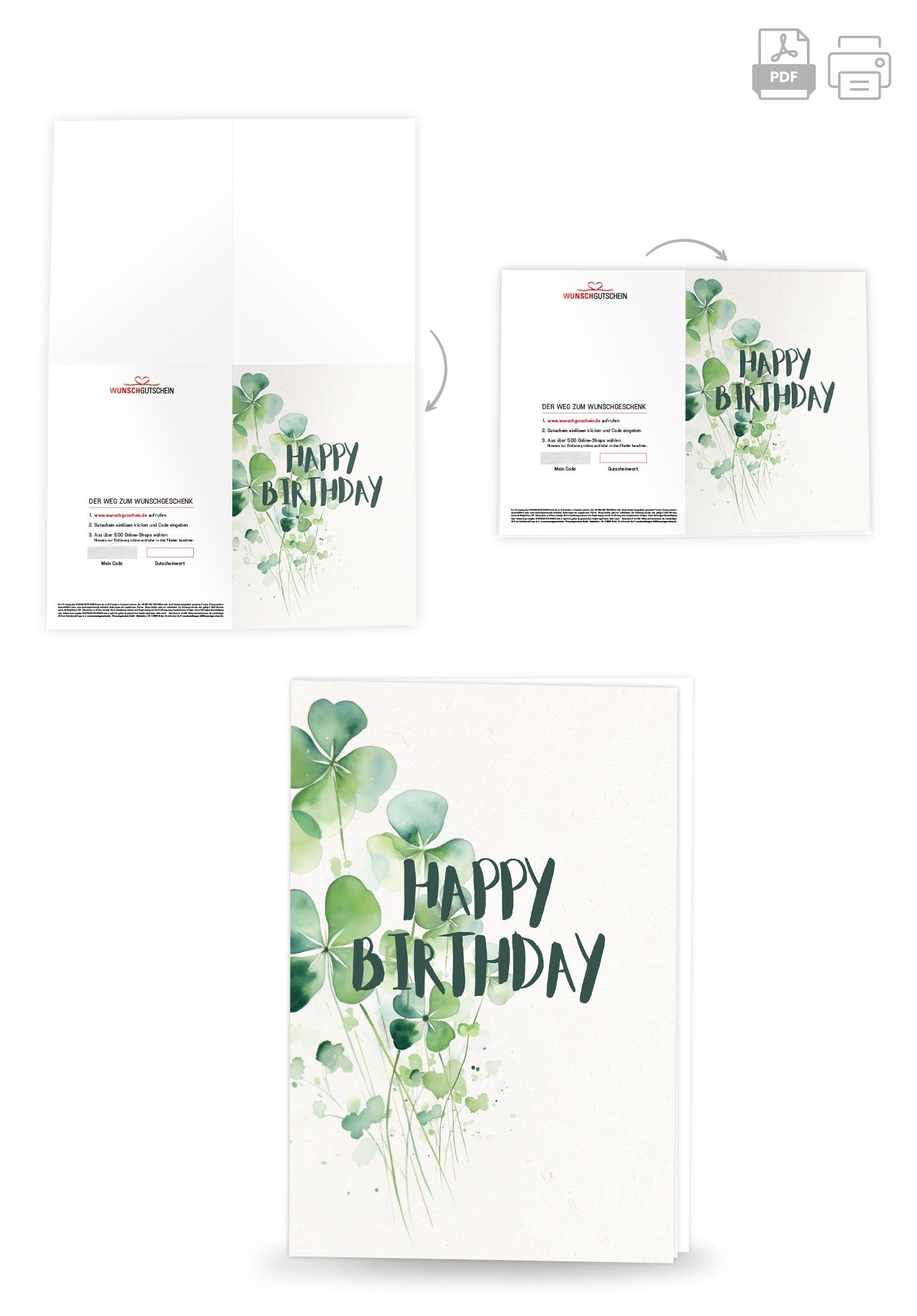 Happy Birthday - Kleeblatt PDF