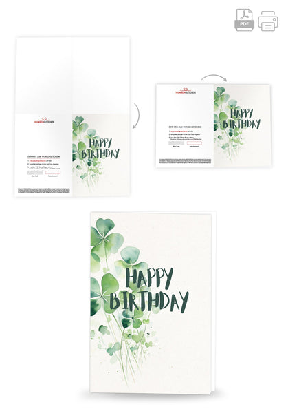 Happy Birthday - Kleeblatt PDF