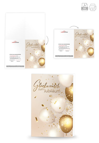 Glückwunsch zum Jubiläum - Gold PDF