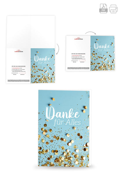 Danke für Alles - Konfetti Blau PDF