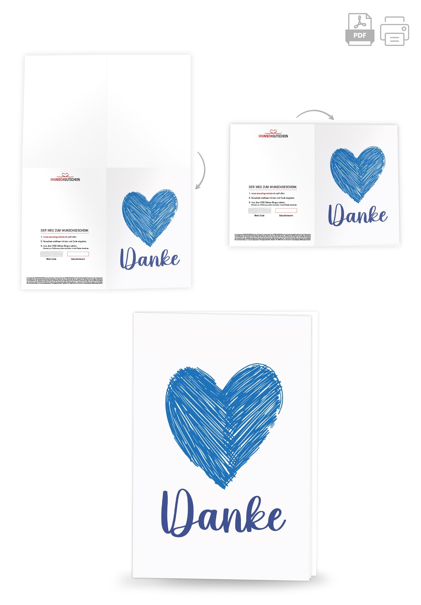 Danke - Herz Blau PDF