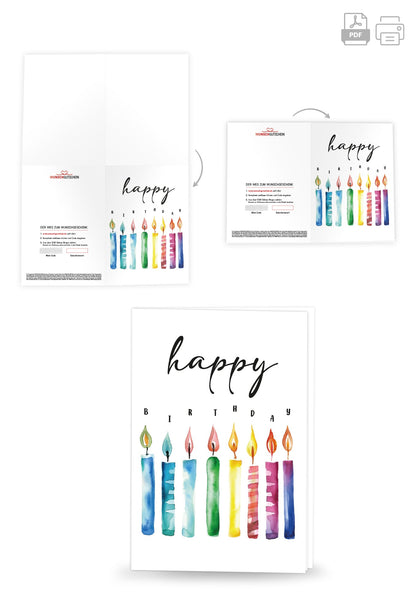 Happy Birthday - Kerzen PDF