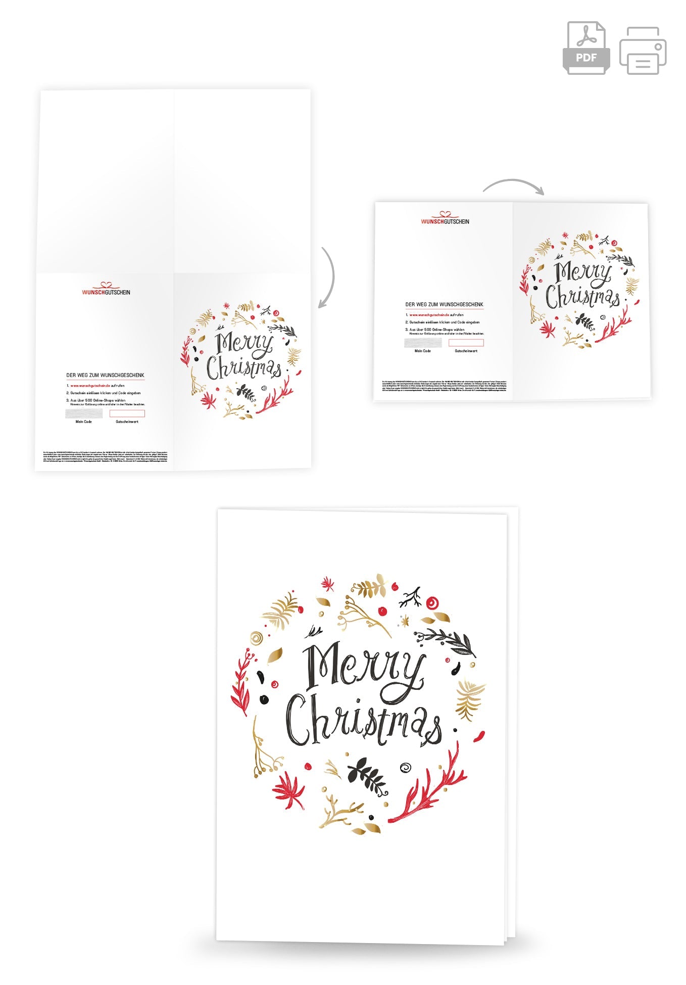 Merry Christmas - Kreis Weiß PDF