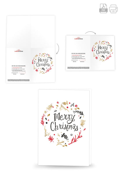 Merry Christmas - Kreis Weiß PDF