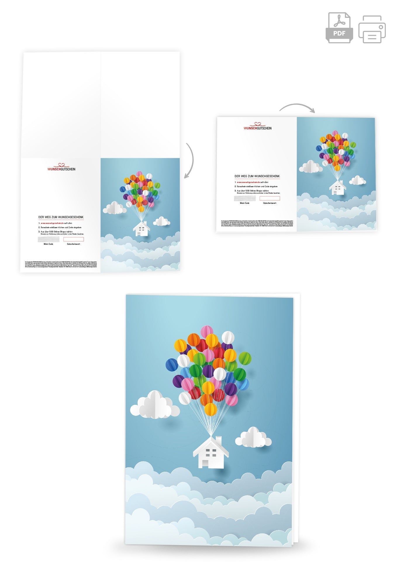 Wunschgutschein Haus Ballons PDF – Geschenkgutschein Ansicht 4