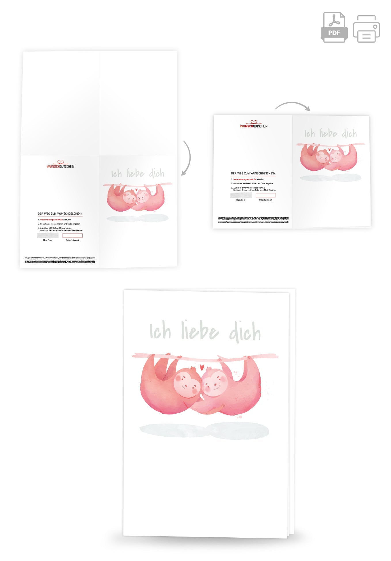 Ich liebe dich - Faultiere PDF