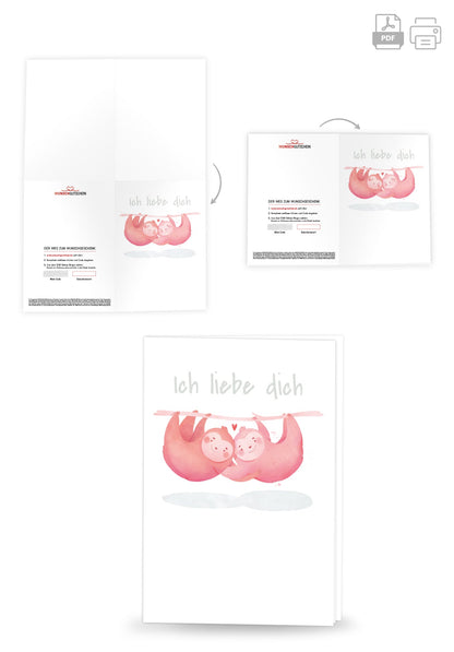 Ich liebe dich - Faultiere PDF