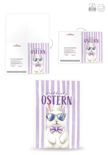 Fröhliche Ostern - Hase Sonnenbrille PDF