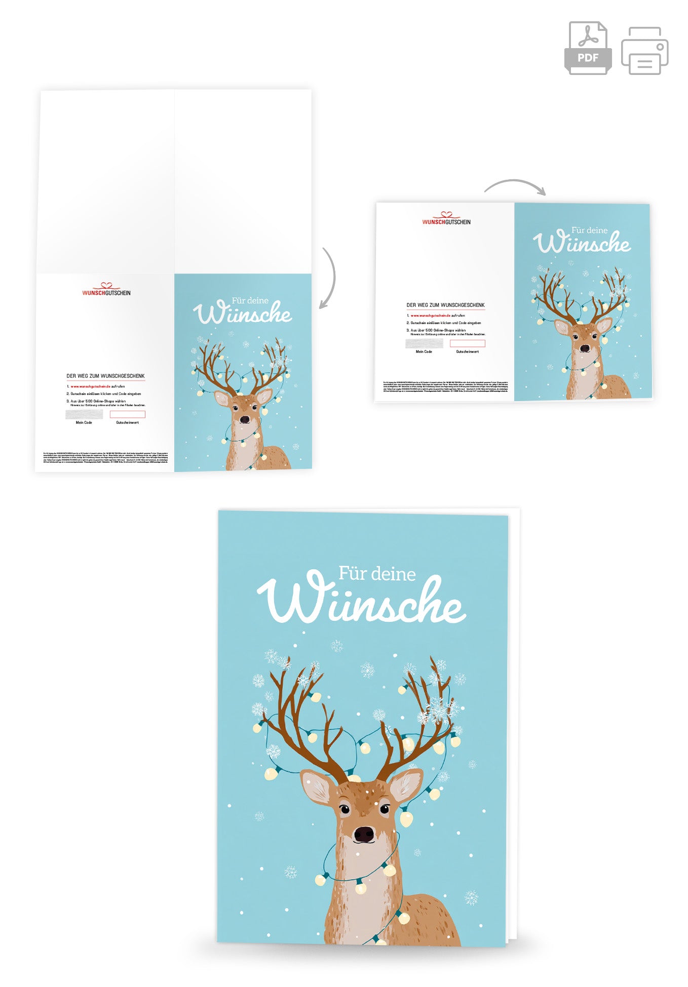 Für deine Wünsche - Rentier Lichterkette PDF