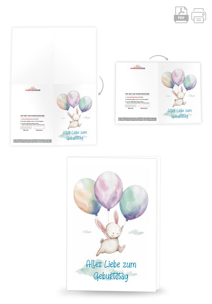 Alles Liebe - Hase PDF