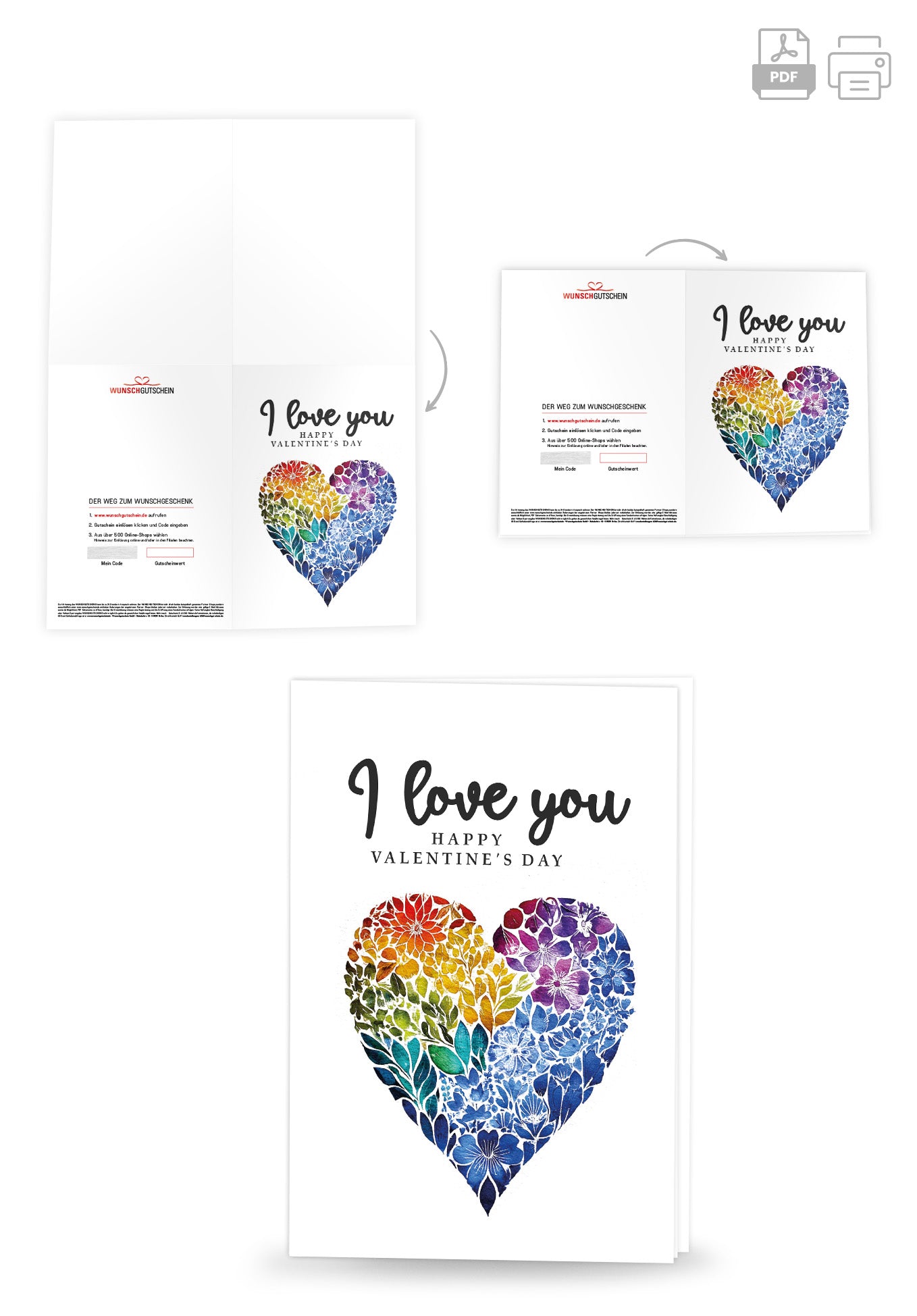 I love you - Herz Bunt