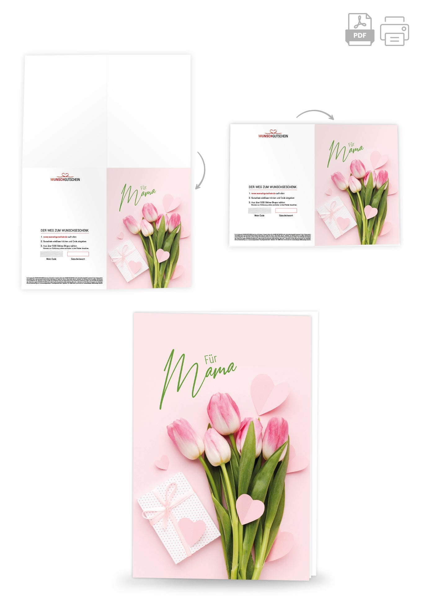 Für Mama - Herzen Tulpen PDF