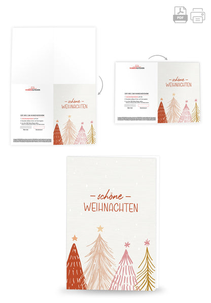 Schöne Weihnachten - Tannenbäume