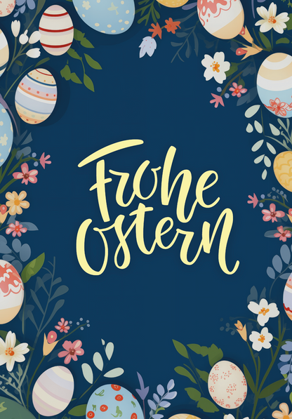 Frohe Ostern - Ostereier Blumen PDF