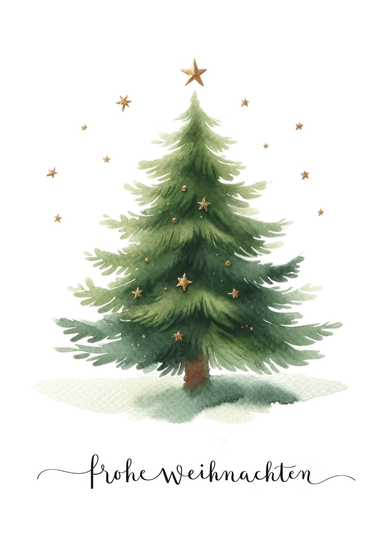 Frohe Weihnachen - Tannenbaum Sterne (Gutscheinwert)