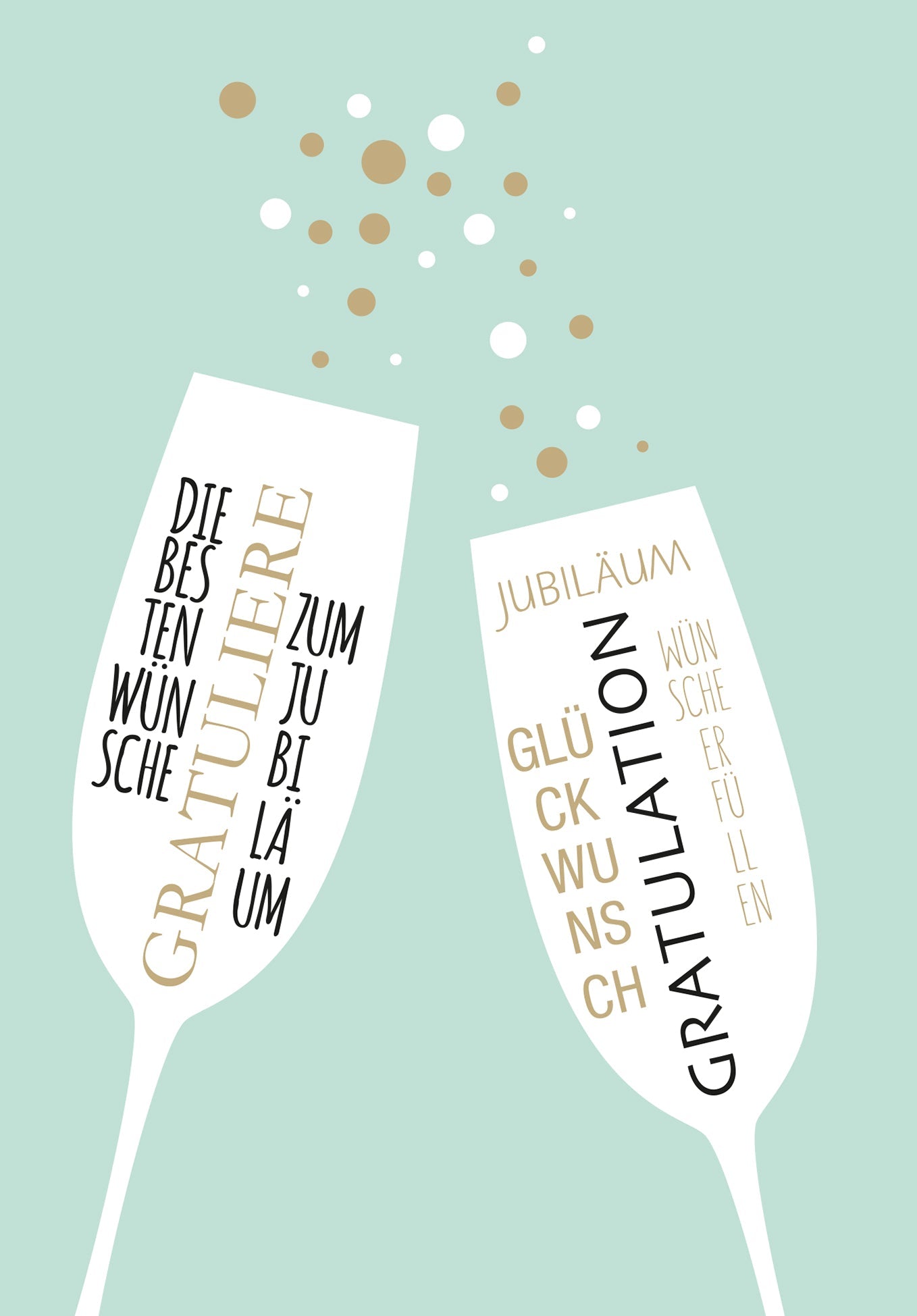 Gratulation - Jubiläum Grün PDF