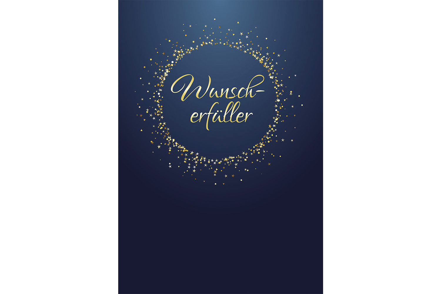Wunschgutschein Wunscherfüller - Gold Blau PDF – Geschenkgutschein Ansicht 2
