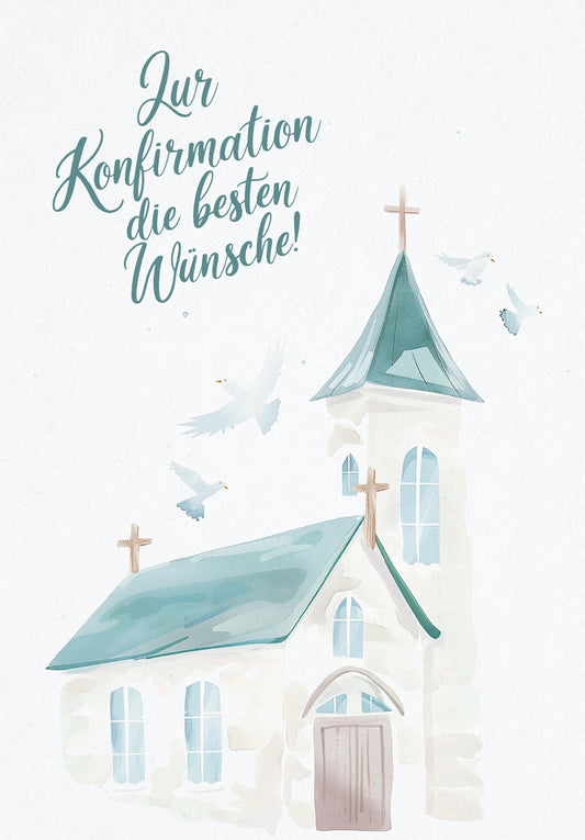 Zur Konfirmation - Kirche Grün (Gutscheinwert)