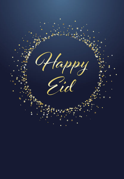 Wunschgutschein Happy Eid - Blau Gold – Geschenkgutschein Ansicht 2