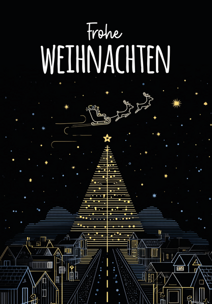 Frohe Weihnachten - Stadt Tannenbaum PDF