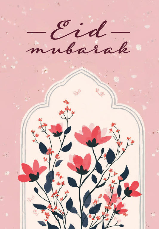 Eid Mubarak - Blumen Rosa