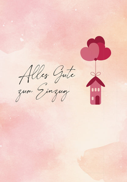 Alles Gute Einzug - Herz Haus