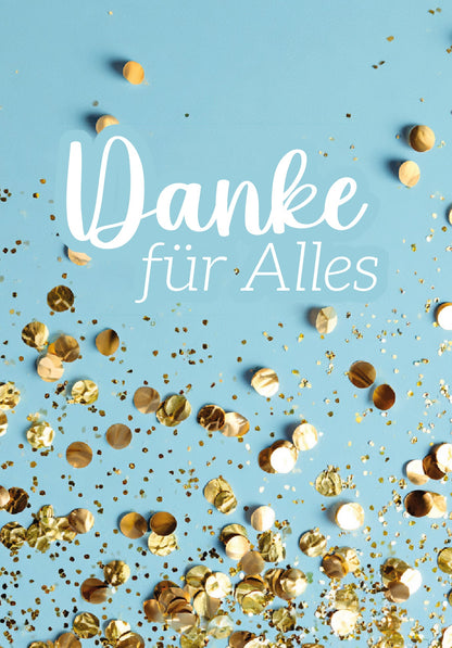 Danke für Alles - Konfetti Blau PDF