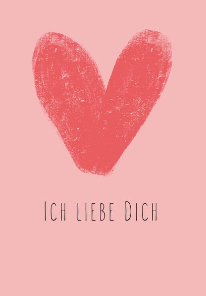 Ich liebe dich - Herz Rosa PDF