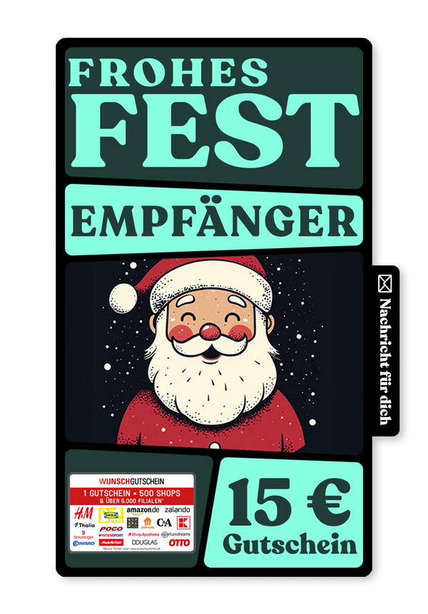 Wunschgutschein Digital - Liebe Grüße von Nikolaus - Nikolaus – Geschenkgutschein Ansicht 1