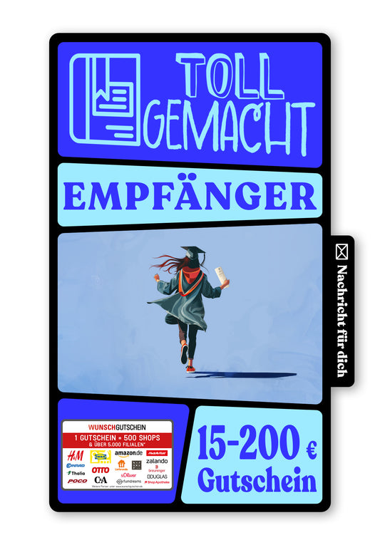 Wunschgutschein Digital - Super gemacht - Schülerin – Geschenkgutschein Ansicht 1