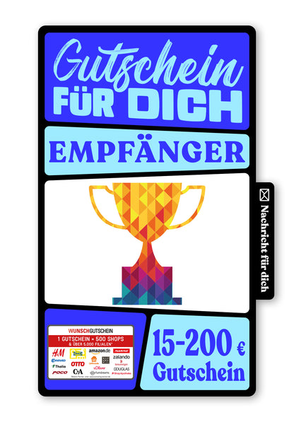 Wunschgutschein Digital - Gut gemacht - Pokal – Geschenkgutschein Ansicht 1