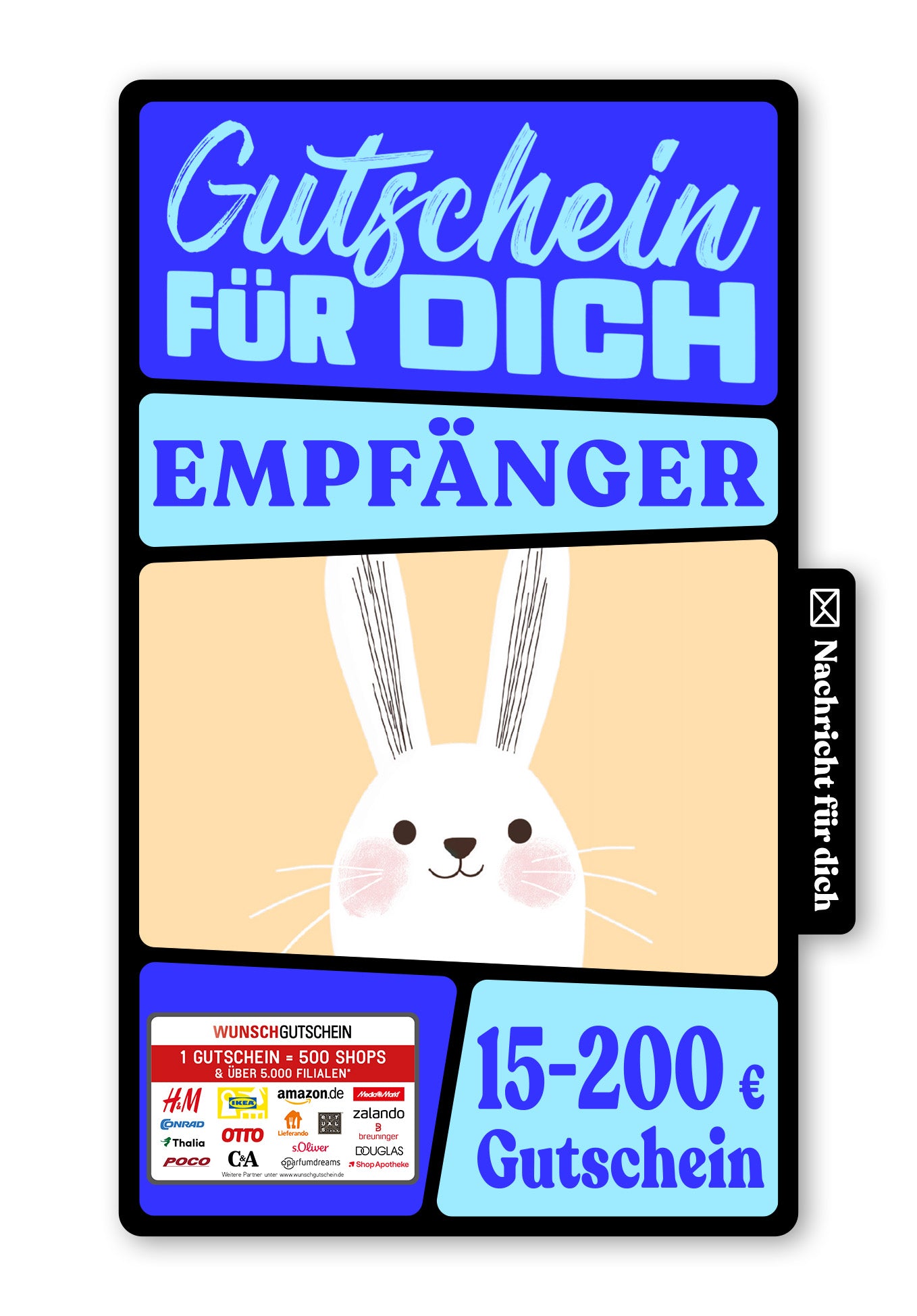 Wunschgutschein Digital - Für alle Wünsche - Hase – Geschenkgutschein Ansicht 1