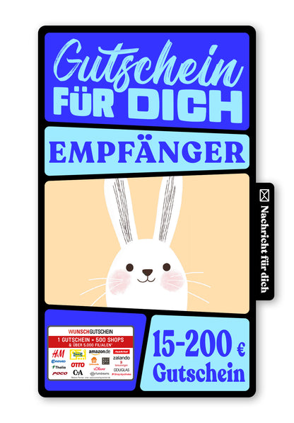 Wunschgutschein Digital - Für alle Wünsche - Hase – Geschenkgutschein Ansicht 1