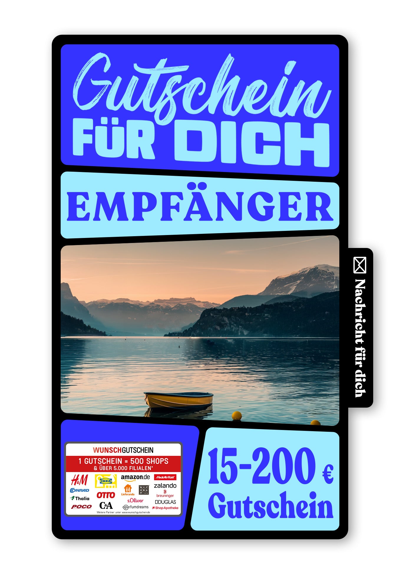 Wunschgutschein Digital - Für deine Wünsche - See – Geschenkgutschein Ansicht 1