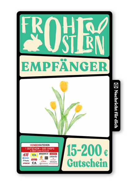 Wunschgutschein Digital - Für Dich - Tulpen – Geschenkgutschein Ansicht 1