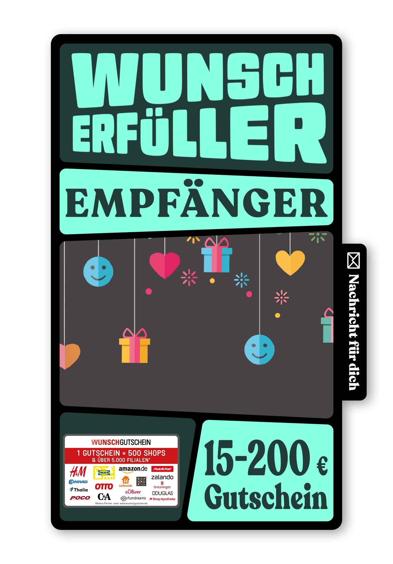 Wunschgutschein Digital - Alles Gute - Smiley – Geschenkgutschein Ansicht 1