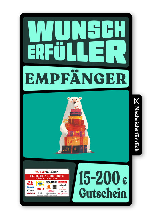 Wunschgutschein Digital - Wünsch dir was - Eisbär Pakete – Geschenkgutschein Ansicht 1