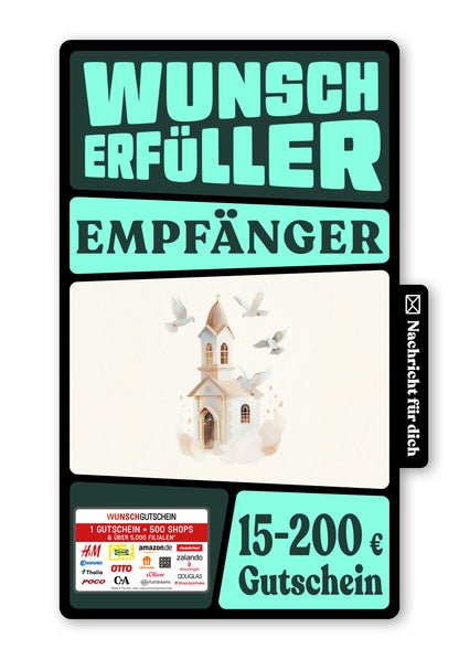 Wunschgutschein Digital - Zur Konfirmation - Kirche Beige – Geschenkgutschein Ansicht 1