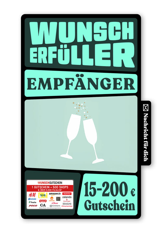 Wunschgutschein Digital - Gratulation - Jubiläum Grün – Geschenkgutschein Ansicht 1
