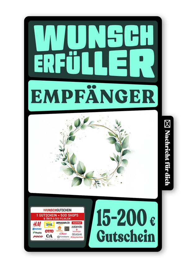 Wunschgutschein Digital - Zum Einzug - Kranz – Geschenkgutschein Ansicht 1