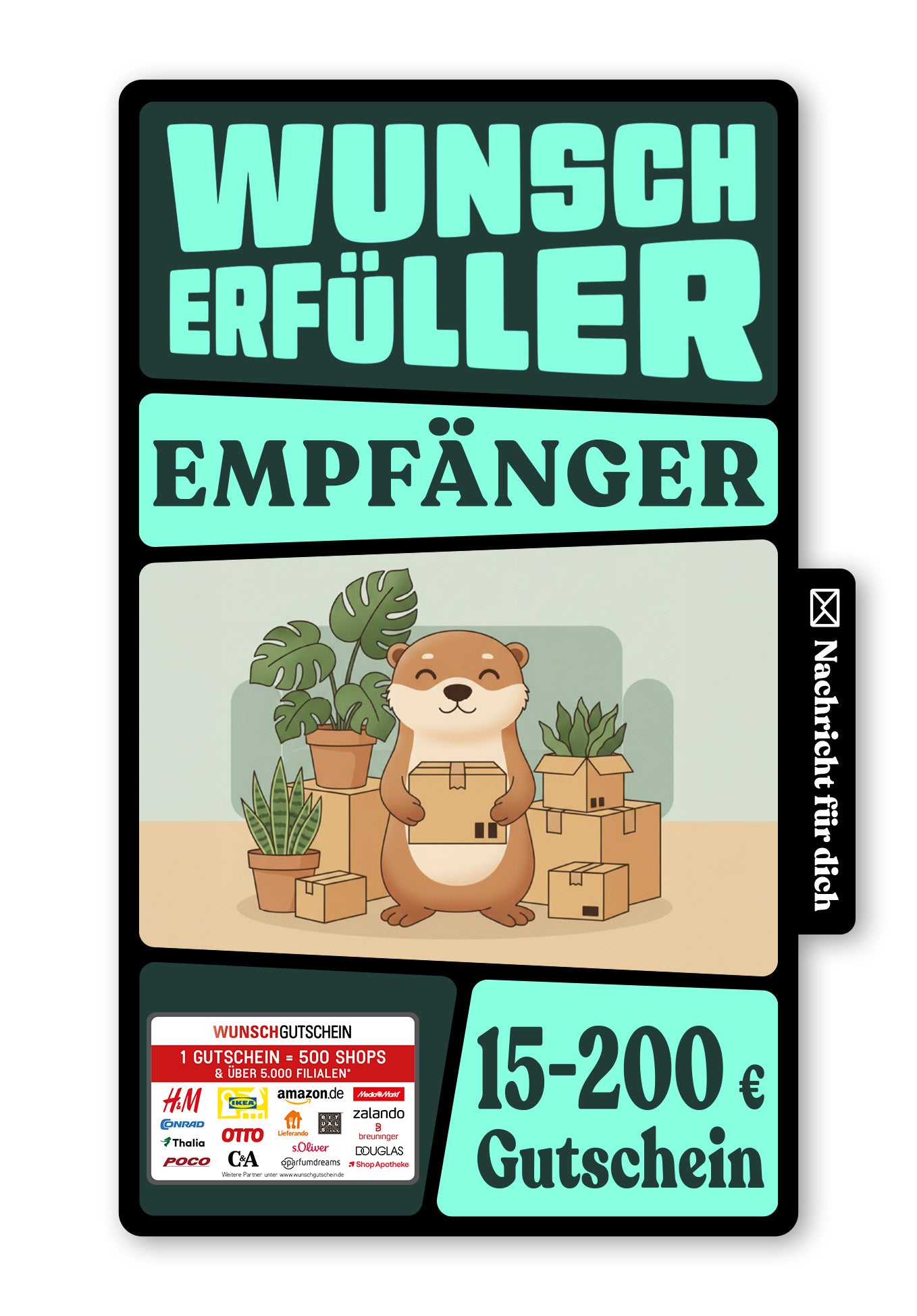 Wunschgutschein Digital - Kleiner Umzugshelfer - Otter – Geschenkgutschein Ansicht 1