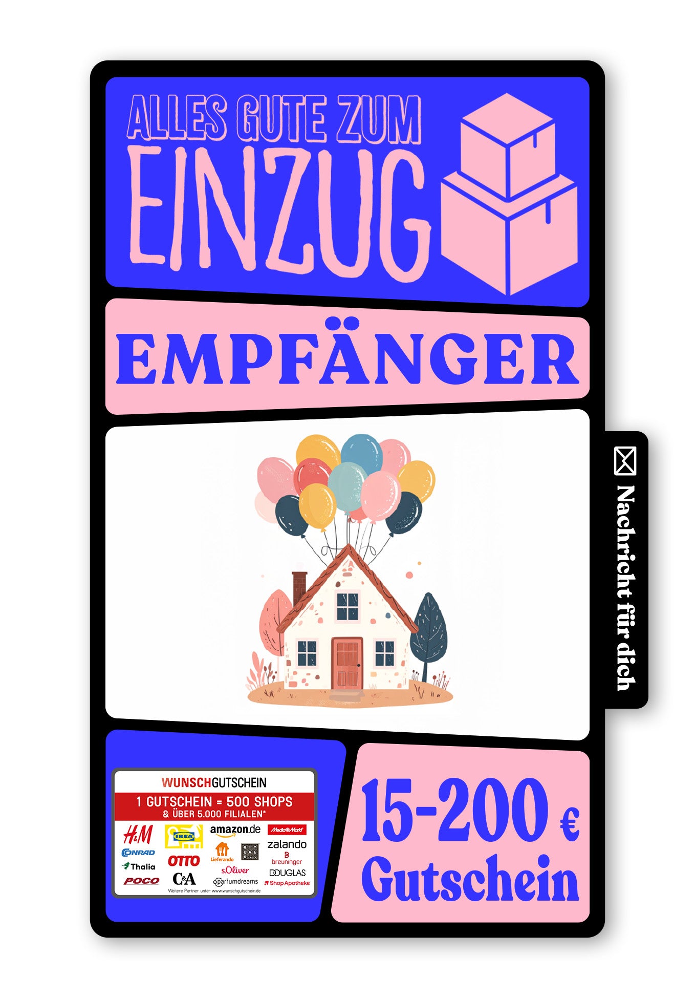 Wunschgutschein Digital - Für dein neues Zuhause - Ballonhaus – Geschenkgutschein Ansicht 1