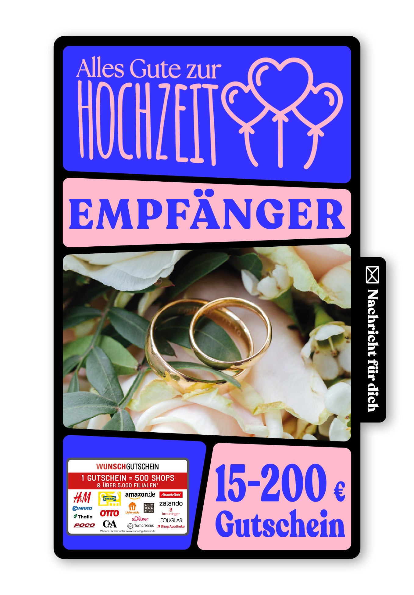 Wunschgutschein Digital - Hochzeitsringe – Geschenkgutschein Ansicht 1
