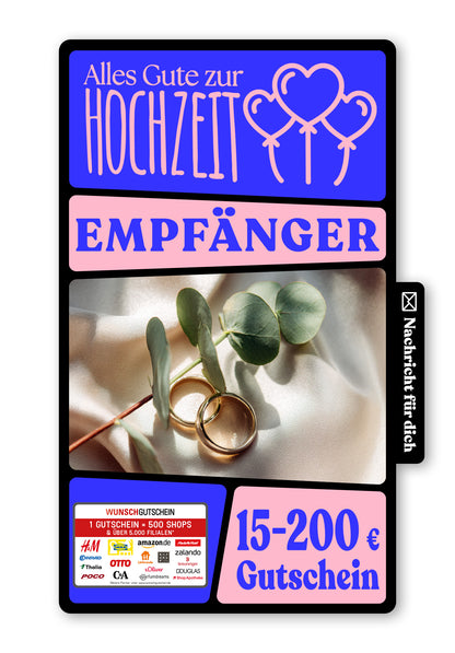 Wunschgutschein Digital - Für Eure Wünsche - Ringe Eukalyptus – Geschenkgutschein Ansicht 1